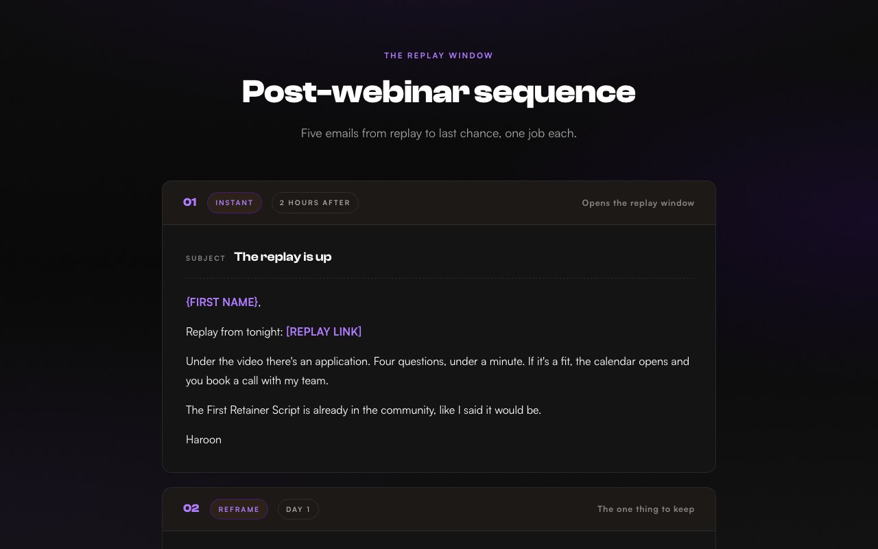Post-webinar preview