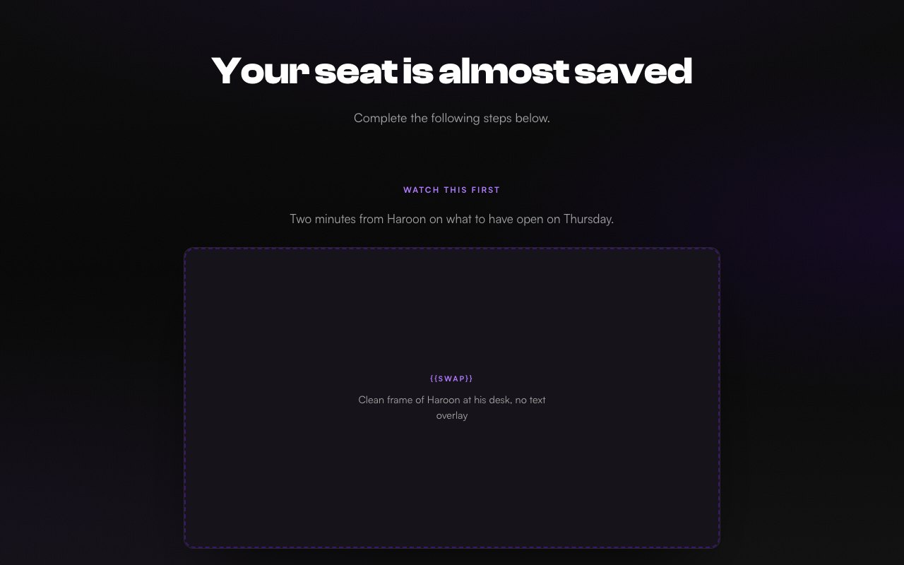 Thank-you page preview